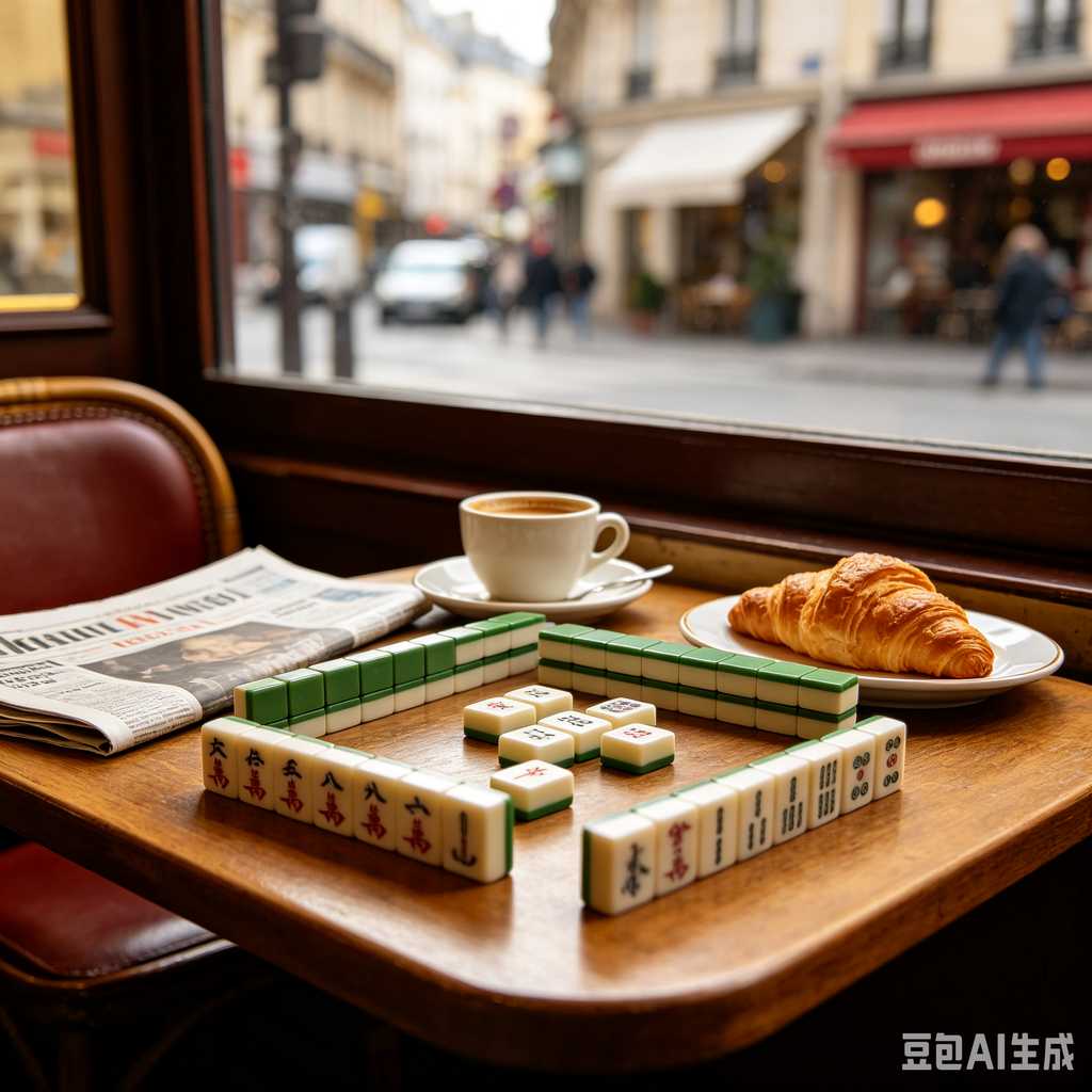 carved pattern mahjong set